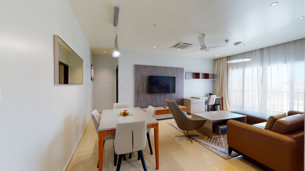 Aura Suites Dar-es-Salaam Studio Suites Dining and Lounge Area