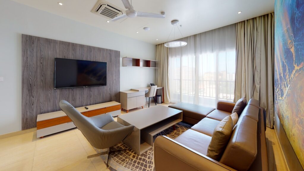 Aura Suites Dar-es-Salaam Deluxe Suites Dining and Lounge Area